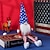 voordelige Evenement- en feestbenodigdheden-Amerikaanse onafhankelijkheidsdag kegelhoed hangende beenpoppen - creatieve oudere poppenornamenten voor feestelijke weergave voor herdenkingsdag / vierde juli