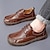 voordelige Herensneakers-Voor heren Sneakers Handgemaakte schoenen Wandelen Casual Italiaans volnerf rundleer Anti-slip Veters Zwart Bruin Herfst