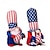 olcso Esemény- és party kellékek-amerikai függetlenség napi ajándék: kézzel készített piros-fehér csíkos kalap gnóm figura - emléknapi törpe az elesett katonák tiszteletére az emléknapra/július negyedike