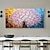 levne Květinové či botanické obrazy-květ květinová malba na plátně originální texturovaná fialová kvetoucí 3d květina akrylová malba obývací stěna umění neutrální bytový dekor bez rámu