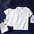 זול מפיגי מתח-חולצת טריקו צבועה עניבה כותנה טהורה לבן שעווה עם שרוולים קצרים צבוע לבן בגדי עוברים פעילות בעבודת יד מצוירת ביד גרפיטי מצוייר