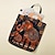 tanie Graficzne torby drukowane-damska torba na ramię płócienna torba z grubej bawełny poliester zakupy codzienny nadruk świąteczny o dużej pojemności składana lekka narodowość ze wzorem zwierzęcym w słonie