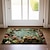 levne Doormaty-vintage květiny rohožka kuchyňská rohož podlahová rohož protiskluzová plocha koberec odolný proti oleji koberec vnitřní venkovní rohož ložnice výzdoba koupelna rohož vchod vchod koberec šalvěj zelený