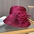 cheap Fascinators-Fascinators Hats Headwear Polyester Organza Bowler / Cloche Hat Bucket Hat Straw Hat Casual Holiday Elegant Vintage With Bows Flower Headpiece Headwear