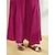 זול מכנסיים לנשים-מכנסי רגליים רחבות לנשים בורדו כיס סאטן קז&#039;ואל אלגנטי רופף מכנסיים אביב קיץ