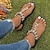 ieftine Sandale de Damă-Pentru femei Sandale Boho Zilnic Toc Drept Vârf deschis Casual Imitație Piele Loafer Negru Alb Verde