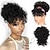 お買い得  ポニーテール-黒人女性向けのドローストリングポニーテール、アフロパフの縮れた巻き毛のポニーテールエクステンション、前髪付き、黒のアップヘアのナチュラルヘアポニーテール
