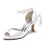 cheap Wedding Shoes-Women&#039;s Wedding Shoes Ladies Shoes Valentines Gifts White Shoes Wedding Party Daily Bridesmaid Shoes Imitation Pearl Ribbon Tie Chunky Heel Peep Toe Elegant Fashion Cute Satin Lace-up Wine Black White