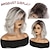 cheap Older Wigs-Curly Wavy Short Bob Wig With Bangs For Girls Women Daily Use Shoulder Length Side Part Synthetic Hair Replacement Wigs Natural Looking 12 inch