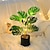 Недорогие 3D ночники-Ночник в горшке Iree, имитирующий перезаряжаемые зеленые растения, светильник с USB-разъемом, светодиодный светильник для моделирования растений, ночник, теплый свет, украшение спальни