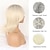 cheap Older Wigs-Wavy Layered Wigs with Curtain Bans for Women Short Platinum Blonde Highlights Curly Bob Wig Bleach Blonde Wavy Bob Wig with Bangs Synthetic Mixed Blonde Wig for Women