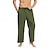 ieftine pantaloni de in-Bărbați Pantaloni de in Pantaloni Pantaloni de vară Pantaloni de plajă Buzunar Cordon Talie elastică Simplu Confort Respirabil Zilnic Concediu Vacanță In Hawaiană Boho Negru Alb
