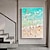 cheap Landscape Paintings-Entrance Decorative Painting Seaside Beach Scenery Pure Hand-painted Oil Painting Sbstract Texture Painting Living Room Art Hanging Paintings Frame