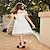 cheap Party Dresses-Girls Dress Contrast Mesh Puffy Short Sleeve A Line Casual Party Dress 3-12 Years