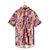 preiswerte Hawaiihemden mit Revers für Herren-Herren Viskosehemd Freizeithemd Blatt tropisch hawaiianische Mode Freizeithemd Button-Up-Hemd täglich hawaiianisch Urlaub Sommer Revers Kurzarm lila