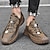 ieftine Adidași Bărbați-Bărbați Oxfords Retro Plimbare Casual Zilnic Piele Comfortabil Cizme / Cizme la Gleznă Loafer Kaki Gri Primăvară Toamnă