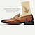 billiga Slip-ons och loafers till herrar-loafers för män vintage brun brogue tofs i läder