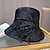 cheap Fascinators-Fascinators Hats Headwear Polyester Organza Bowler / Cloche Hat Bucket Hat Straw Hat Casual Holiday Elegant Vintage With Bows Flower Headpiece Headwear