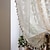 billige Gardiner-boho blonde vinduesgardin med kvast, vintage blomstergeometriske hæklede gardiner panel lysfiltrerende stang lomme vinduesgardiner til soveværelse stue, 1 panel
