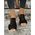 abordables Sandalias de mujer-sandalias de mujer sandalias blancas sandalias negras para mujer zapatos sandalias sólidas sandalias de mujer cuñas de moda hebilla romana sandalias casuales para mujer