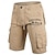 billige cargo-shorts med trykk for menn-herre cargo shorts grafisk design snor elastisk midje shorts komfort knelengde sports utendørs klær