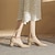 זול סנדלי נשים-בגדי ריקוד נשים סנדלים לבש נעליים חתונה מפלגה עבודה נעלי שושבינה אבזם חסום את העקב בוהן מחודדת אלגנטית וינטאג&#039; דמוי עור רצועת קרסול חאקי משמש