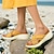 ieftine Pantofi casual dama-Pentru femei Sandale Papuci Mărime Plus Size Pantofi Flyknit Sandale de Sport În aer liber Zilnic Plajă Pană Vârf rotund Clasic Casual Confortabili Plimbare Croșet Tăiați volantul Loafer Negru Galben