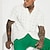 Недорогие мужская рубашка на пуговицах-Муж. Рубашка Кнопка рубашка Повседневная рубашка Летняя рубашка Пляжная рубашка Черный Белый Розовый Синий Зеленый С короткими рукавами Полотняное плетение Лагерный воротник Гавайский Праздники