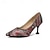 preiswerte Absatzschuhe für Damen-Damen Absätze Schuhe bedrucken Täglich Tarnfarben Stöckelabsatz Spitze Zehe Elegant Vintage PU Halbschuhe Schwarz Weiß Rot