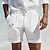 cheap Linen Shorts-Men&#039;s Linen Shorts Summer Shorts Beach Shorts Button Pocket Coconut Tree Comfort Breathable Short Holiday Vacation Beach Hawaiian Boho Black White