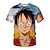 preiswerte Cosplay-Anime-Kapuzenpullover und T-Shirts für den Alltag-One Piece Affe D. Ruffy Tony Tony Chopper T-Shirt-Ärmel Zeichentrick Manga Anime Grafik T-shirt Für Paar Herren Damen Erwachsene 3D-Druck Strasse Casual