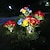 cheap Pathway Lights &amp; Lanterns-LED Solar Light 7 Heads Solar Simulation Rose Flower Light Waterproof Garden Light 42LEDs Simulation Flower Outdoor Courtyard Light Villa Yard Park Lawn Walkway Landscape Decoration 1/2pcs