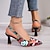cheap Women&#039;s Heels-Women&#039;s Heels Print Shoes Daily Flowers Sculptural Heel Pointed Toe Fashion PU Elastic Band Black
