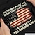 halpa Miesten 3D-T-paidat-Kuvitettu Amerikan lippu Vanha mies Retro / vintage Vapaa-aika Katutyyli Miesten 3D-tulostus T-paita Urheilu ja ulkoilu Pyhäpäivä Bile T-paita Musta Lyhythihainen Tiukka pyöreä kaula-aukko Paita