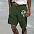 cheap Linen Shorts-Men&#039;s Linen Shorts Summer Shorts Beach Shorts Pocket Drawstring Elastic Waist Coconut Tree Comfort Breathable Short Holiday Vacation Beach Hawaiian Boho Black White