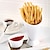 billige Lagring og oppbevaring-2 stk pommes frites hylleholder assortert saus chips snack kjegle dip kopp server potet kjøkken tallerken to kopper munn bordwar