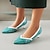ieftine Sandale de Damă-Pentru femei Sandale Pantofi de confort În aer liber Zilnic Paiete Toc Mic Vârf ascuțit Casual minimalism Imitație Piele PU Loafer Roz Mov Verde