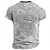 billige Henley t-skjorte for menn-Herre Henly-skjorte Grafisk Bokstaver Henley Klær 3D-utskrift Daglig Kortermet Trykt mønster Knapp ned Mote Designer Bekvem