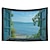 halpa maisemakudos-ikkunanäkymä ranta roikkuu kuvakudos seinä taide suuri kuvakudos seinämaalaus sisustus valokuva tausta peitto verho koti makuuhuone olohuone sisustus valtameri kesä
