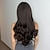 cheap Synthetic Trendy Wigs-Synthetic Wig Uniforms Career Costumes Princess Wavy Bouncy Curl Middle Part Layered Haircut With Bangs Machine Made Wig 26 inch Dark Brown Synthetic Hair Women&#039;s Cosplay Party Fashion Natural Black