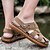 ieftine Sandale Bărbați-Bărbați Sandale Retro Plimbare Casual Zilnic Piele Comfortabil Cizme / Cizme la Gleznă Loafer Negru Galben Primăvară Toamnă