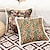 cheap Textured Throw Pillows-1 pcs Cotton Pillow Cover, Floral Geometric Rectangular Square Traditional Classic