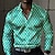 cheap Men&#039;s Printed Shirts-Men&#039;s Shirts Satin Artificial Silk Fashion Casual Party Vacation Fall Winter Spring &amp; Summer Turndown Long Sleeve Red, Green S, M, L