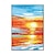halpa Maisemataulut-käsintehty öljymaalaus kankaalle seinätaide koristelu abstrakti auringonnousu meren yllä aamulla hehku maisema kodin sisustukseen rullattu kehyksetön venyttämätön maalaus