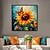 halpa Abstraktit taulut-käsintehty öljymaalaus kankaalle seinätaidekoriste moderni abstrakti auringonkukka kodin sisustukseen rullattu kehyksetön venyttämätön maalaus