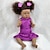 cheap Dolls-22 inch Black Dolls Reborn Doll Baby &amp; Toddler Toy Doll Reborn Baby Doll Baby Baby Girl African Doll Reborn Baby Doll Saskia Newborn lifelike Gift Hand Made Non Toxic Vinyl W-05022 with Clothes and