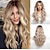 cheap Synthetic Trendy Wigs-Long Mixed Blonde Wavy Wigs for Women Synthetic Hair Wig for Daily Use