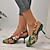 preiswerte Damensandalen-Damen Sandalen Sexy Schuhe Täglich Satinblume Stöckelabsatz Offene Spitze Sexy Polyester Halbschuhe Rot Grün