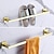 cheap Towel Bars-2Pcs Wall Mounted Towel Rail Bathroom Towel Rack Hanger 2-Pieces 24-Inche Square Shower Double Towel Rod Kitchen Hand Towel Holder Brushed Nickel Black and Gold