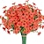 ieftine Flori Artificiale-10 ramuri flori artificiale de exterior eucalipt cu sapte tulpini, violete mov, buchet floral realist pentru piese centrale decorative si aranjamente florale